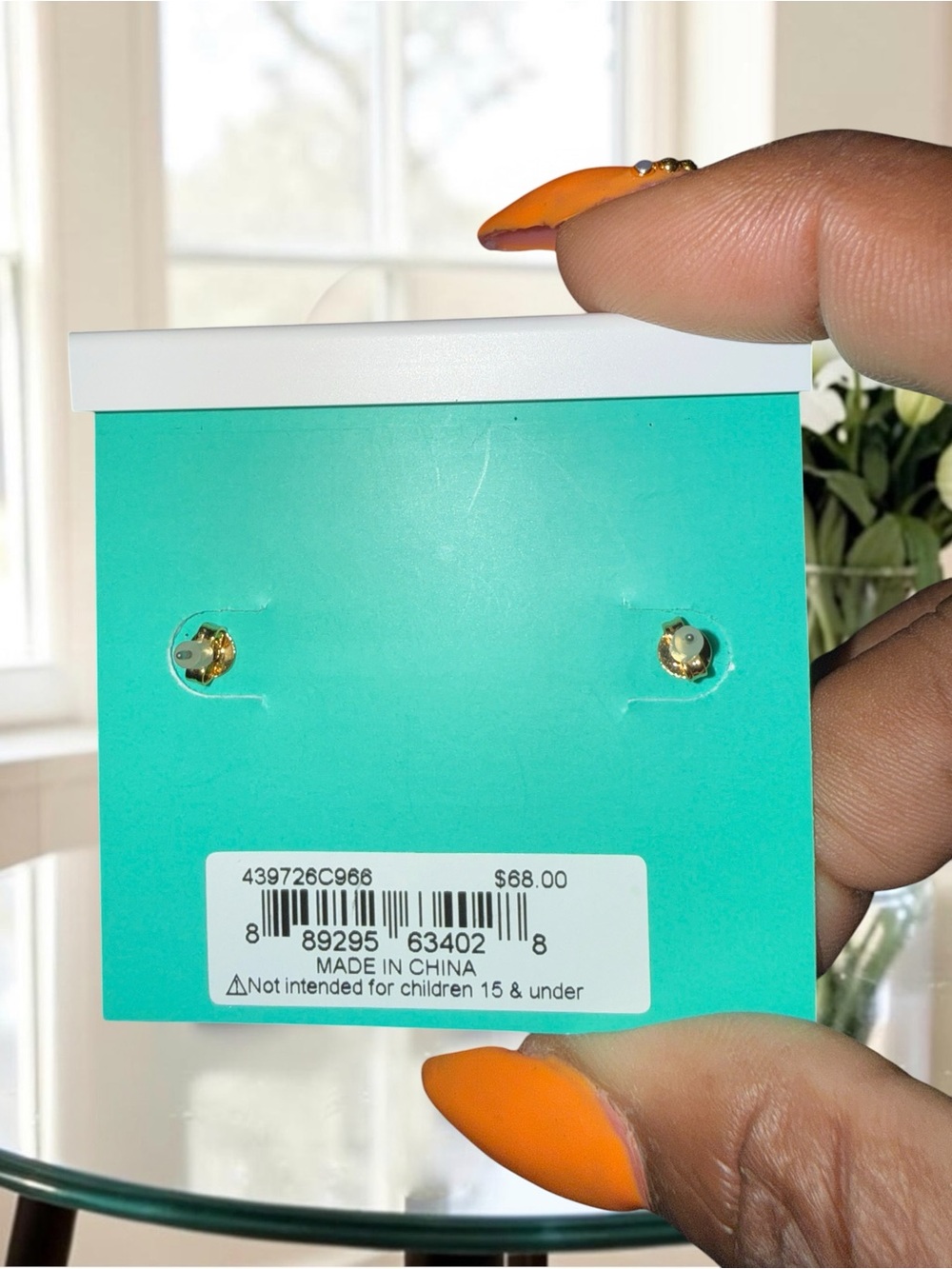 Kurt Geiger London Rainbow Crystal Eagle Head Stud Earrings NWT Gold Tone - Picture 3 of 4